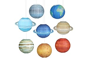 8 In Outer Space Paper Lanterns for Unique Party Decor
