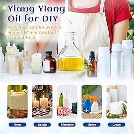 HIQILI Ylang-Ylang Essential Oil, Long-Lasting Scent for Diffusers, Perfumes, Aromatherapy, DIY - 1.01 Fl Oz