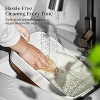 Vista 6 de DOWAN Ceramic Casserole Dish for Oven, 9x13 Deep Lasagna Pan, Large Baking Dish with Handles, 4.3 Quarts Durable and Oven Safe Pan, for Roasting and