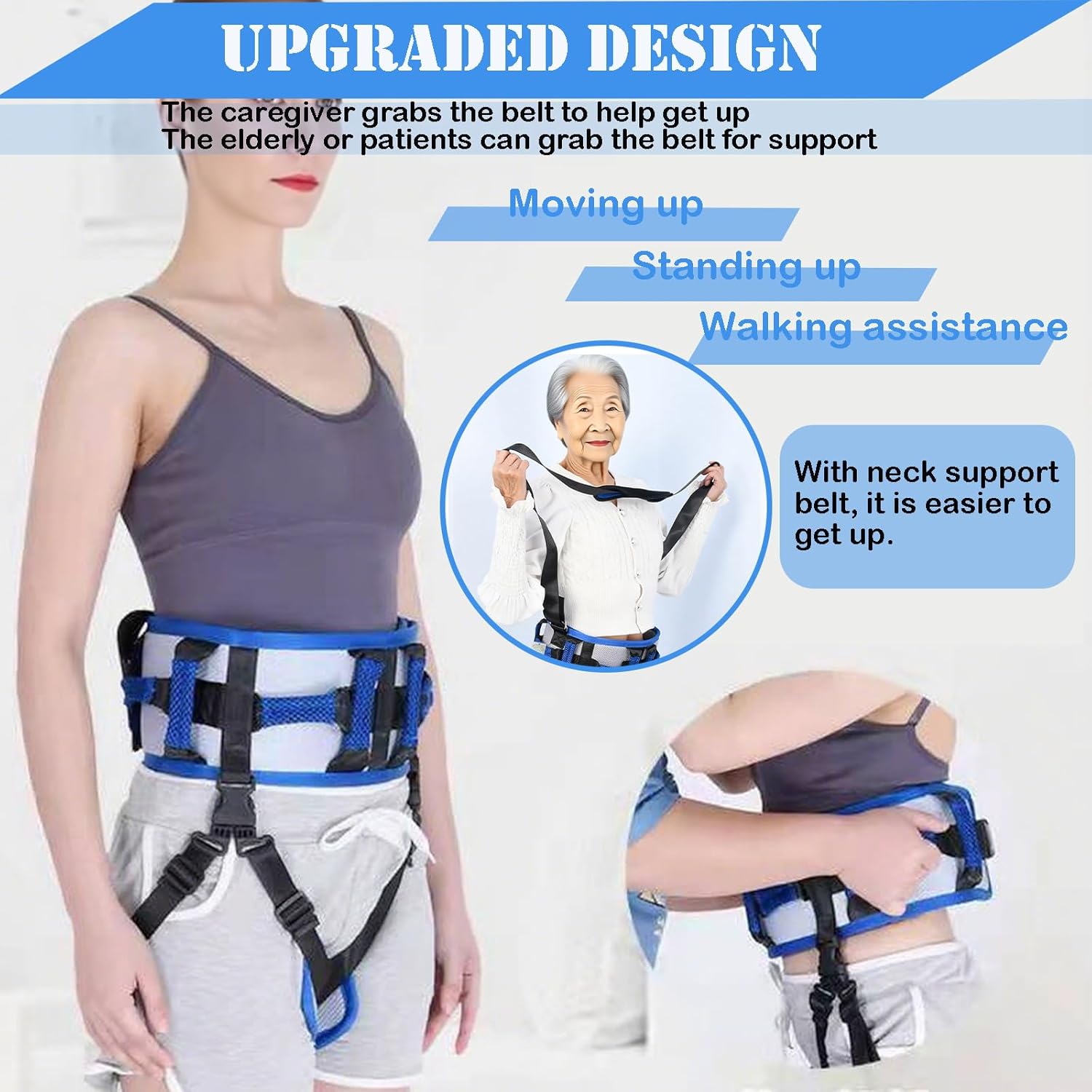 Transfer Belt with Handles,Strong Load-Bearing Capacity,Medical Nursing Gait Belt for Elderly,Handicap,Physical Therapy,Injured