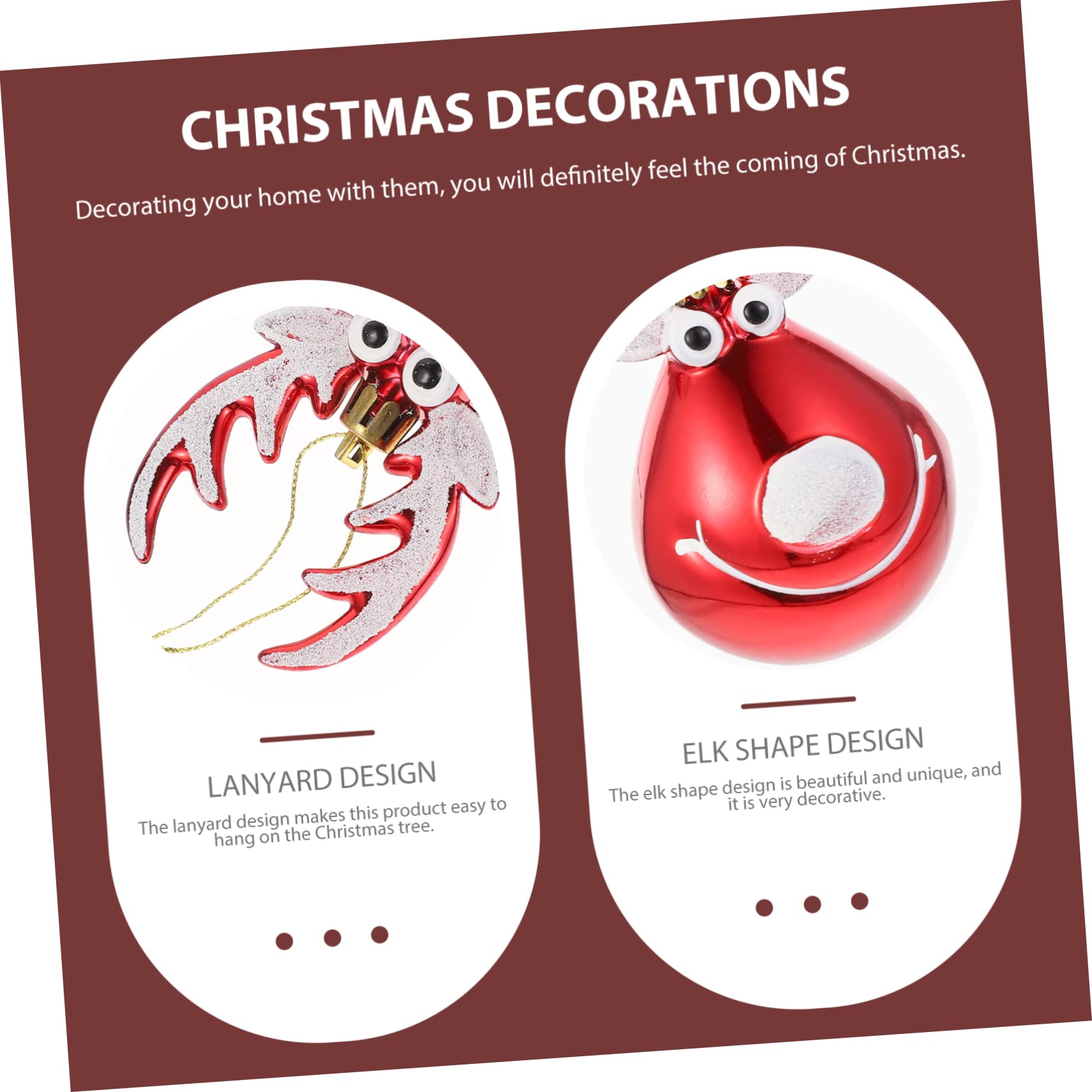 TOPBATHY 10stücke Süße Weihnachtsbaumhänger Mit -Design Dekorative Kugelanhänger Für Festliche Weihnachtsdekoration Und