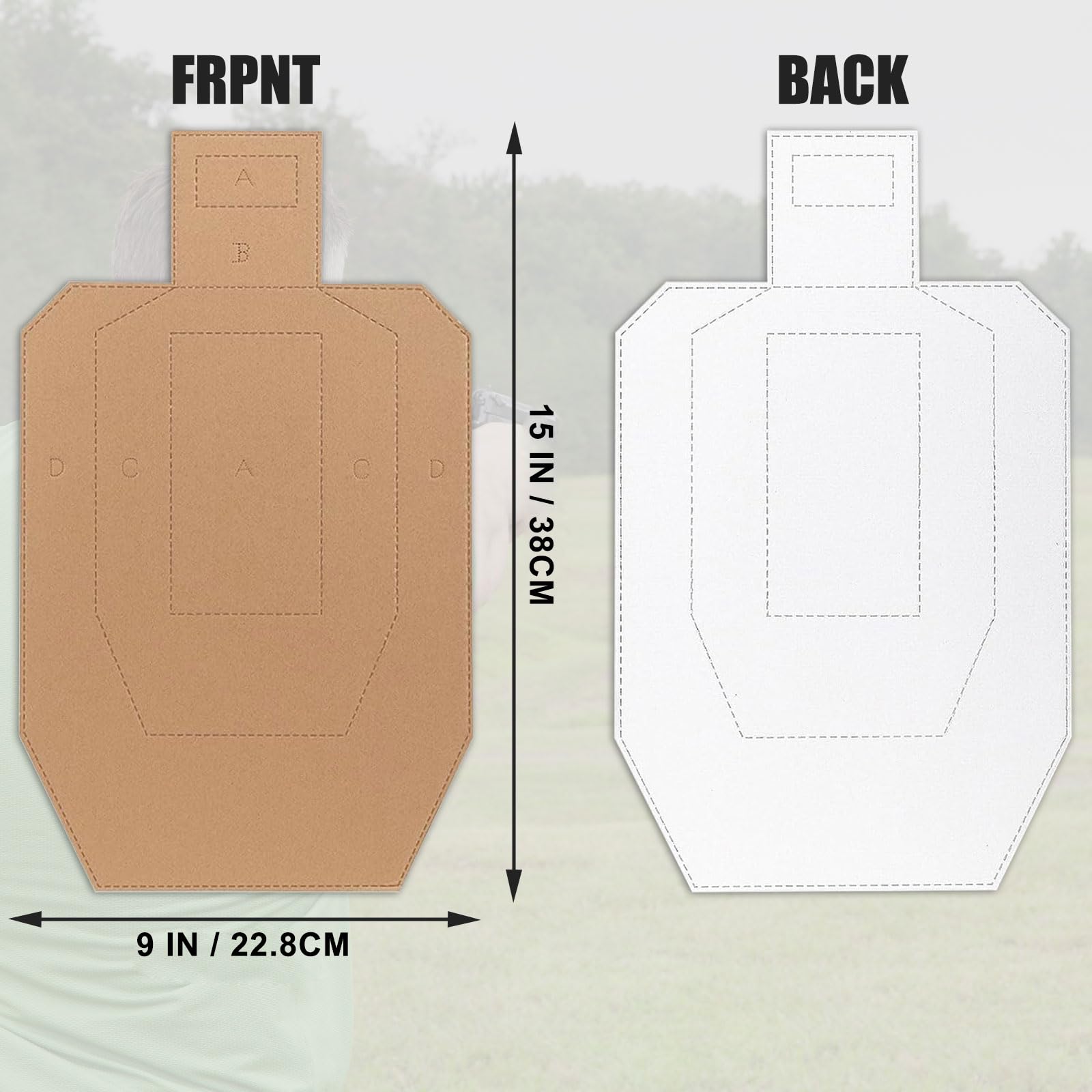 Range Target Ripped Snapklik.com : Shooting Targets, 20PCS Cardboard And 250PCS Target ...