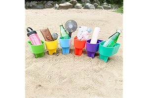Home Queen Multifunctional Beach Cup Holder with Sand Spiker