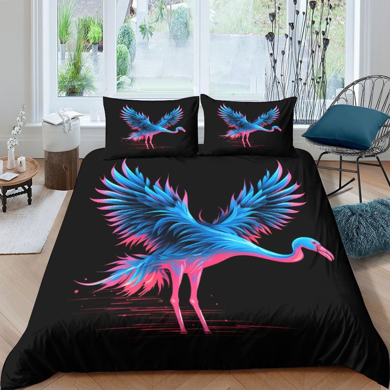 Imprimé 3D Flam parure de lit microfibre super douce avec housse de couette 200x200cm