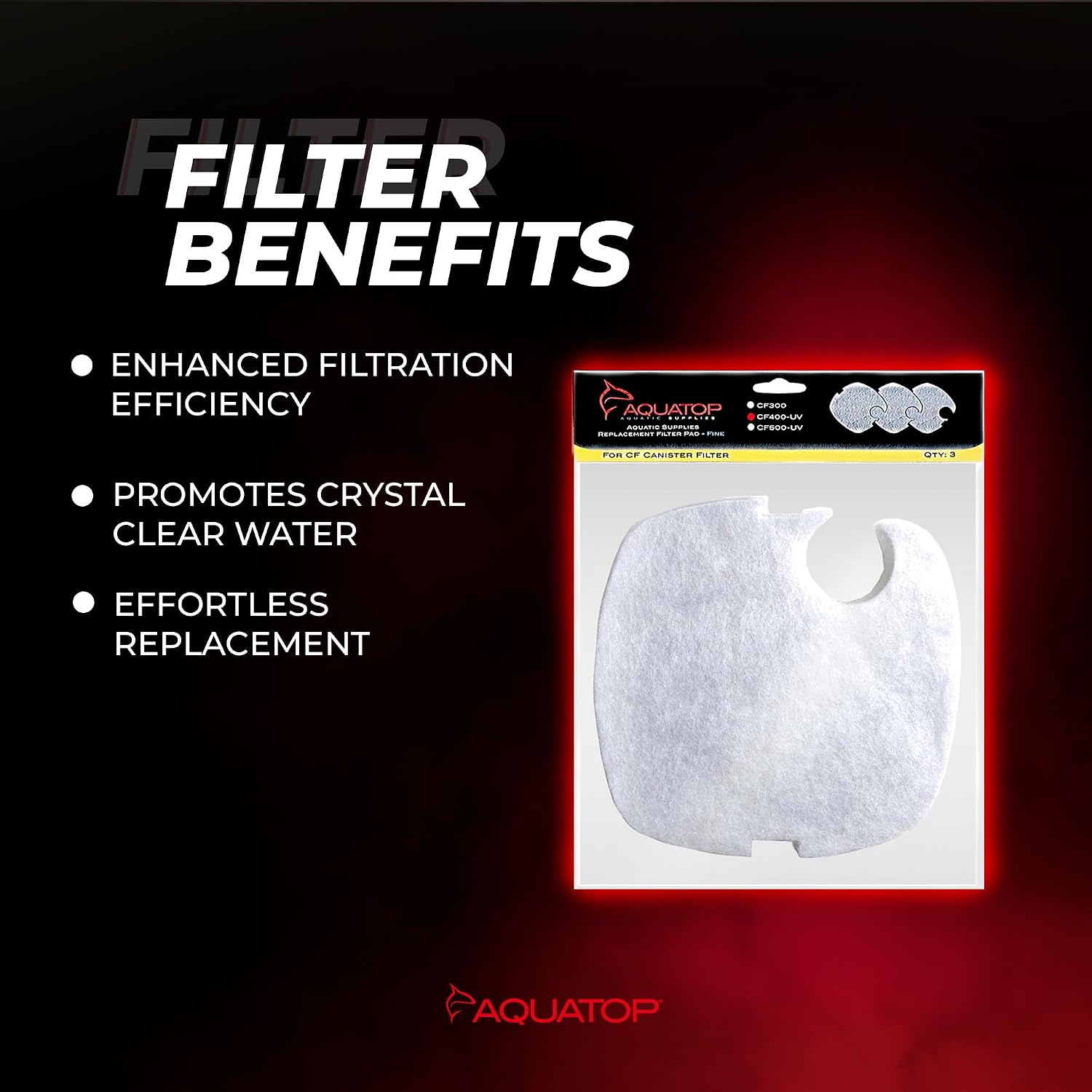 Aquatop Replacement White Filter Pads - Keeps Water Crystal Clear - Cartridge for Dirt & Waste - Controls Organic Particles of Waste image 3