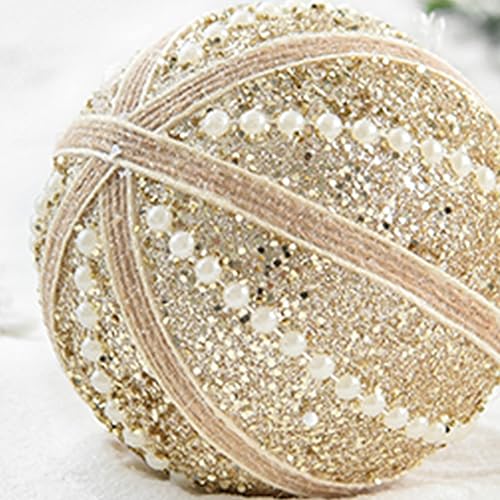 Miniatura 3 de 3150in315 pulgadas lentejuelas inastillables de espuma de perlas sintéticas adornos de bolas de Navidad decorativas para decoración de árbol de