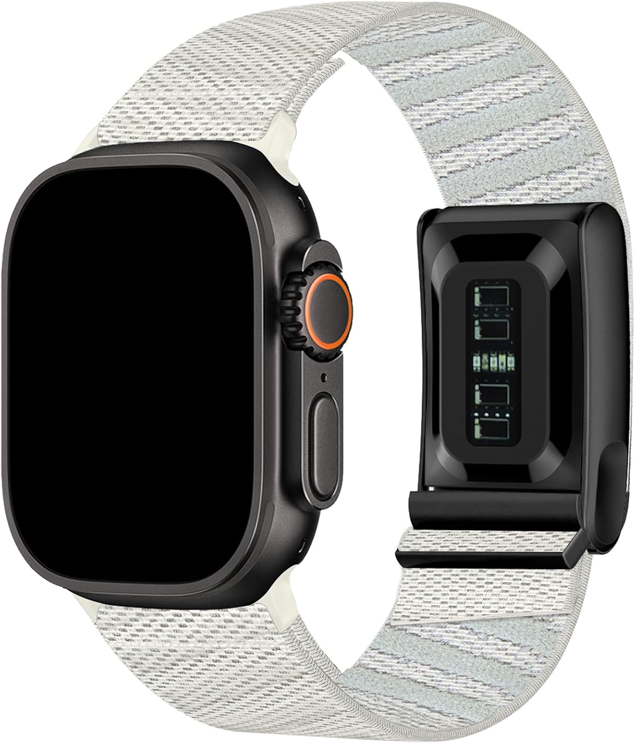 Nylon Sport Band for Whoop 5.0 + Apple Watch Combo Band- Adjustable Elastic Breathable Hybrid Strap for Whoop 5.0 & Apple watch 1/2/3/4/5/6/7/8/9/10/11/SE/Ultra