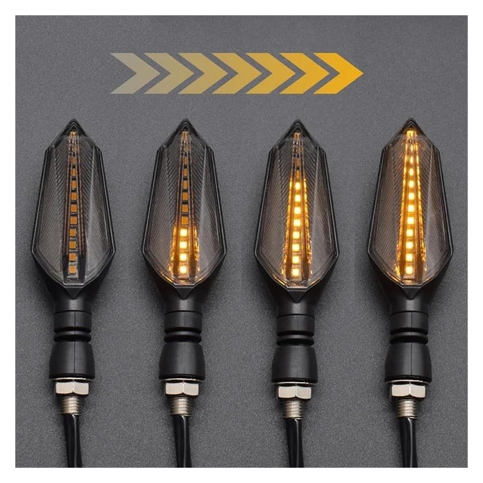 Indicatore Direzione Moto per Yamaha per Tricity 300 2835SMD Indicatori di Direzione per Motocicletta Luce Lampeggiante Indicatore LED Marcia(4pcs Yellow a)