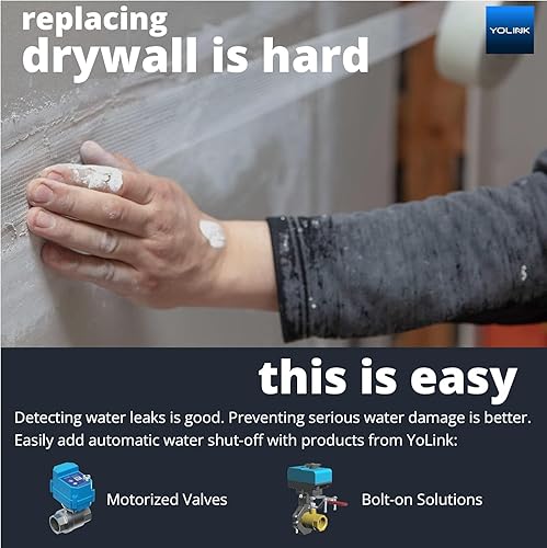 Vista 8 de YoLink Kit de inicio para el hogar inteligente: Hub y paquete de 3 sensores de fugas de agua 1, LoRa hasta 1/4 de milla de rango al aire libre