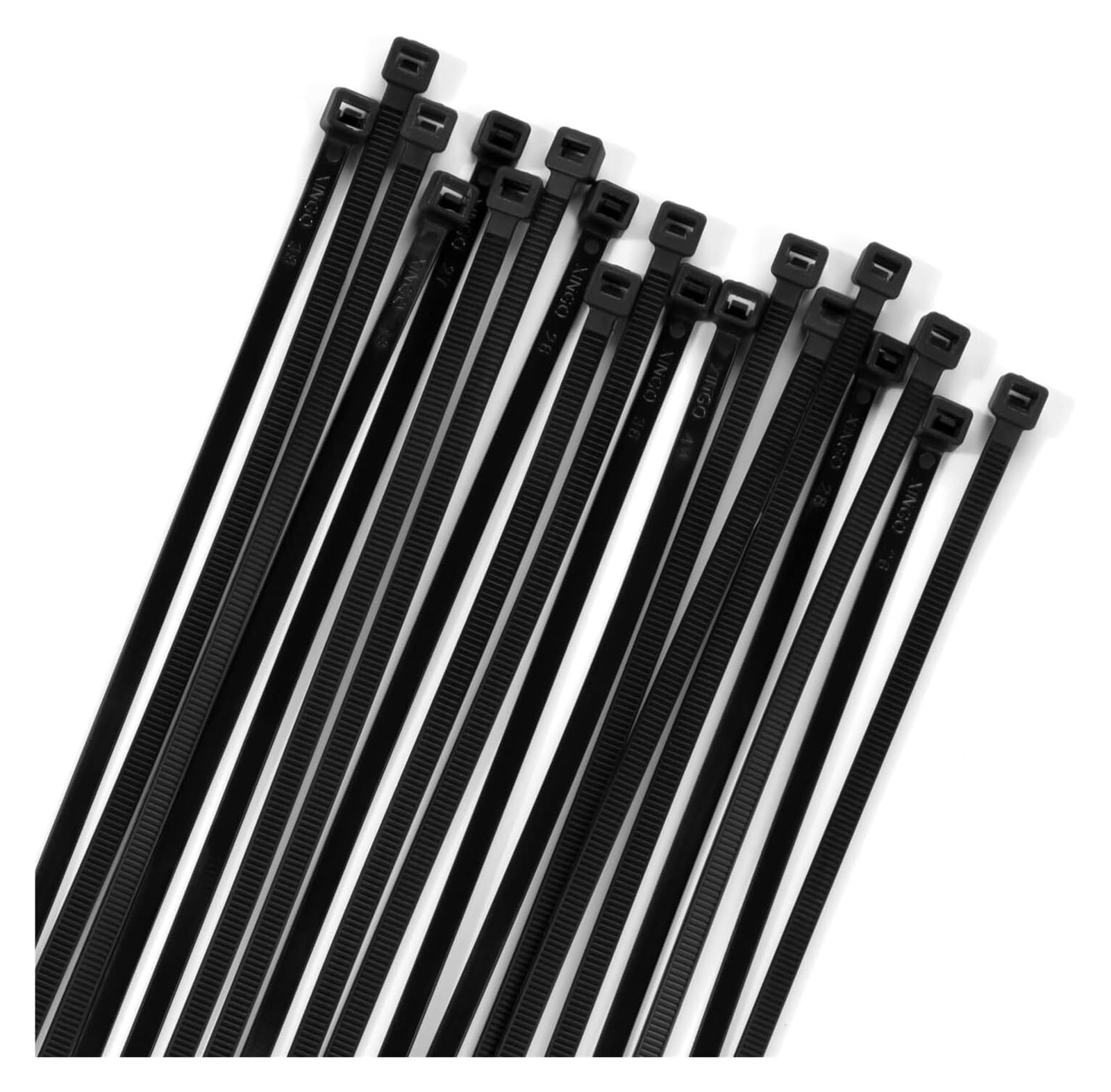 500 Stück kleine Kabelbinder, schwarz, 4 x 150 mm, selbstsichernde aus Nylon(Svart)