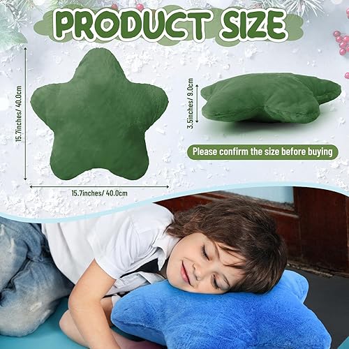 Miniatura 8 de Soaoo Almohada con forma de estrella para niños, decoración de habitación de estrellas, cojín suave y bonito para sofá, sala de estar, dormitorio,