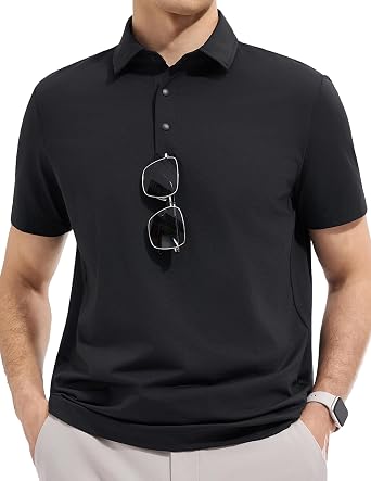 Separatec Mens Polo Shirts Short Sleeve Moisture Wicking, Quick-Dry, Breathable Golf Polo for Summer, Casual, Travel