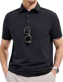Separatec Men's Polo Shirts Short Sleeve - Cotton-Like Quick-Dry Moisture Wicking Fabric for Golf, Casual, Business, Travel