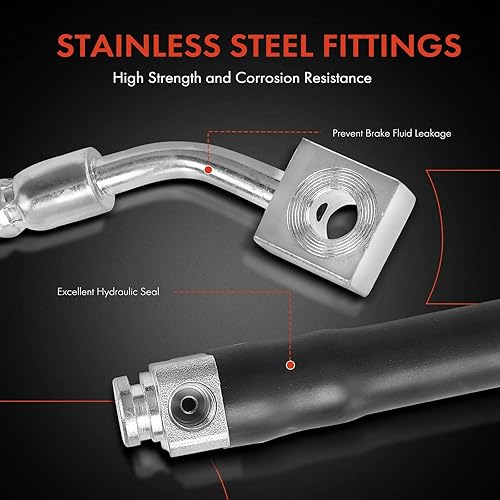 Miniatura 12 de A-Premium Mangueras hidráulicas para freno trasero del conductor y del pasajero compatibles con modelos seleccionados de Ford, Explorer 2012-2019