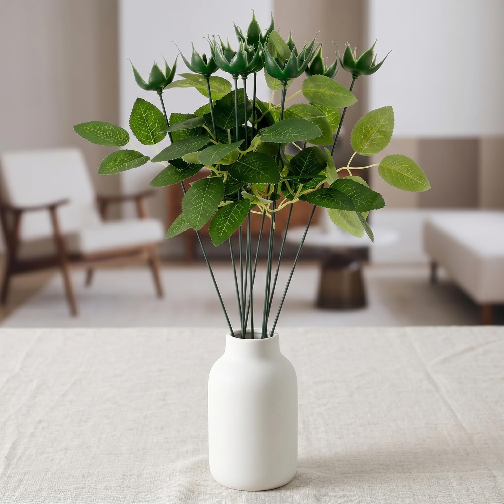 Künstliche Blumenstiele Mit Blättern Satz Kunststoff Blütenkelche Selbstgemacht Zubehör Für Blumenarrangements Bastelbedarf Haushalt Blumenladen