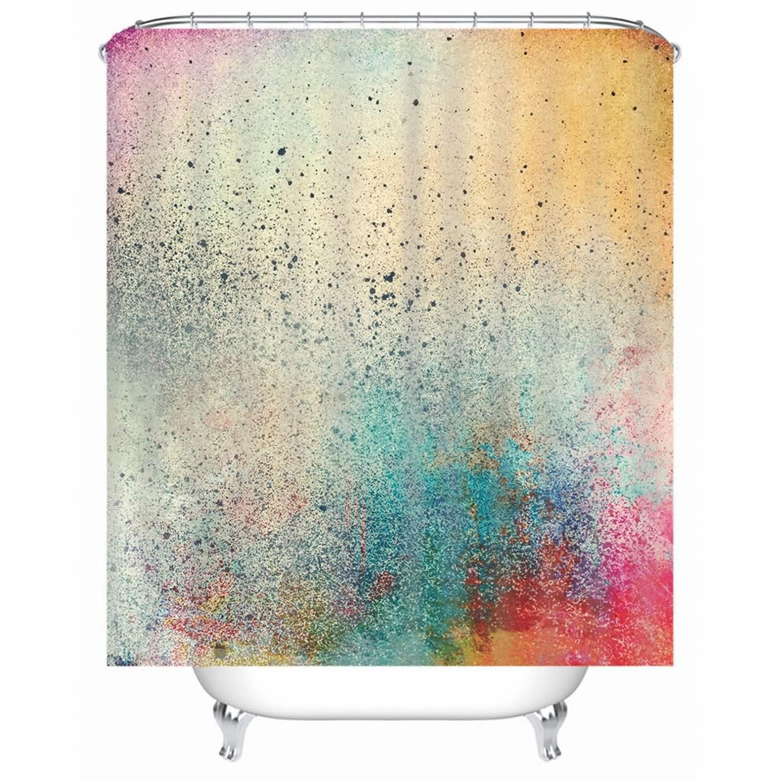 Rideau de douche anti-moisissure en tissu imperméable lavable beige