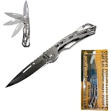 Solfiesta Super Compact Knife, Foldable, Stainless Steel, Ultra Lightweight, For Camping, Outdoors, Fruits, Mountain Climbing, Fishing, Disaster Preparedness