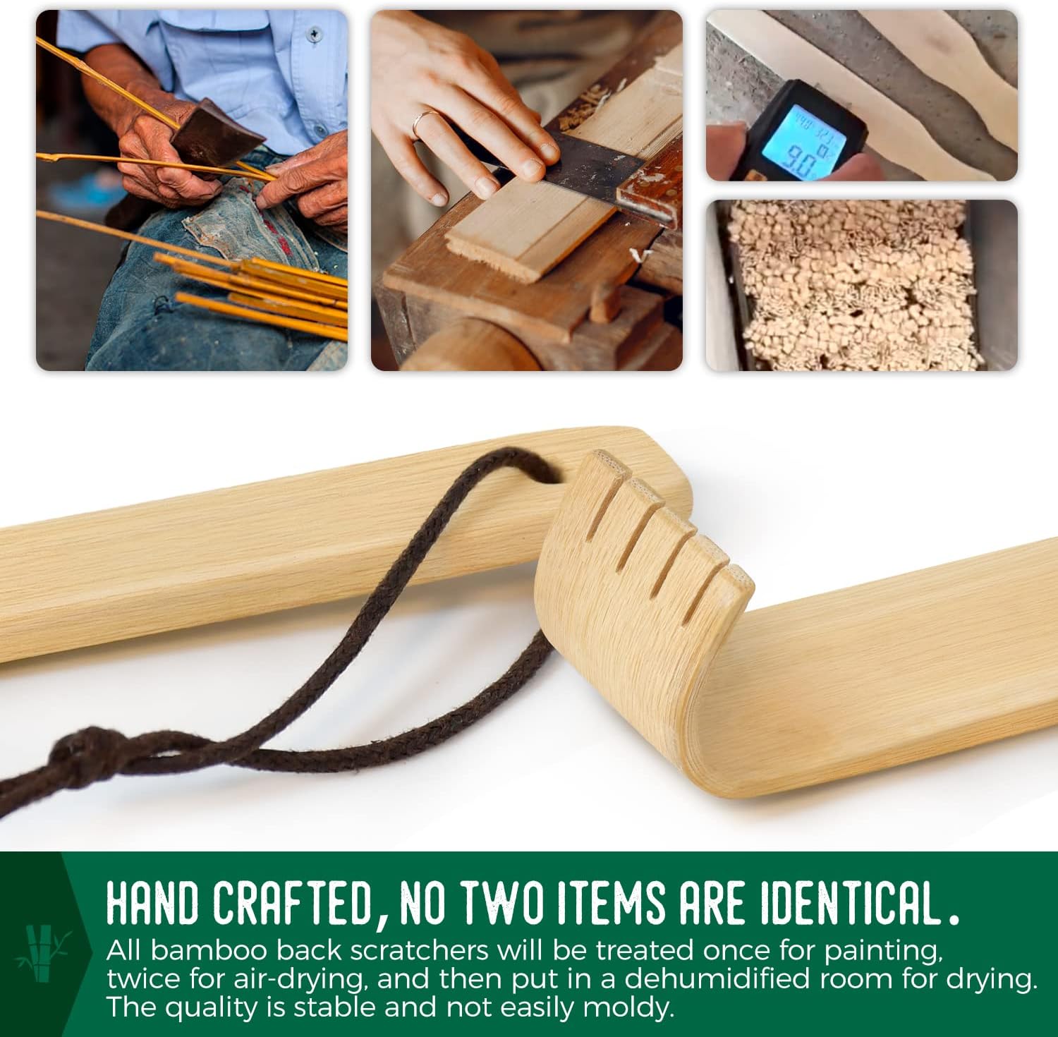 Renook Back Scratcher, 3 Pieces 16.5" Strong Sturdy Self-Massager Therapeutic Bamboo Wooden Back Scratchers for Scratching Itches, Best Gift for Pregnant Women and People Who Need Longer Hands. : Health & Household