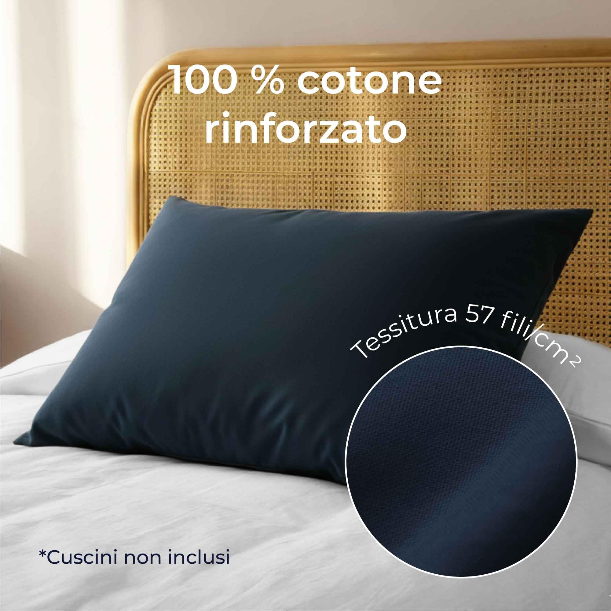 KLULK Federe Cuscini 40x60 Cm In Puro Cotone 100% – Made In Italy, Ipoallergeniche, Antibatteriche, Perla, 4 Pezzi - 2