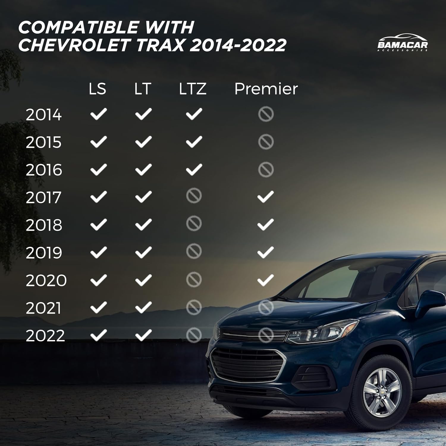 Floor Mats for Chevy Trax 2014-2023&for Buick Encore 2013-2023 (Not GX) Front & 2nd Seat & Cargo Liner 4 Pcs 2014 2015 2016-2021 2022 2023 for Chevrolet Trax & for Buick Encore All Weather Accessories