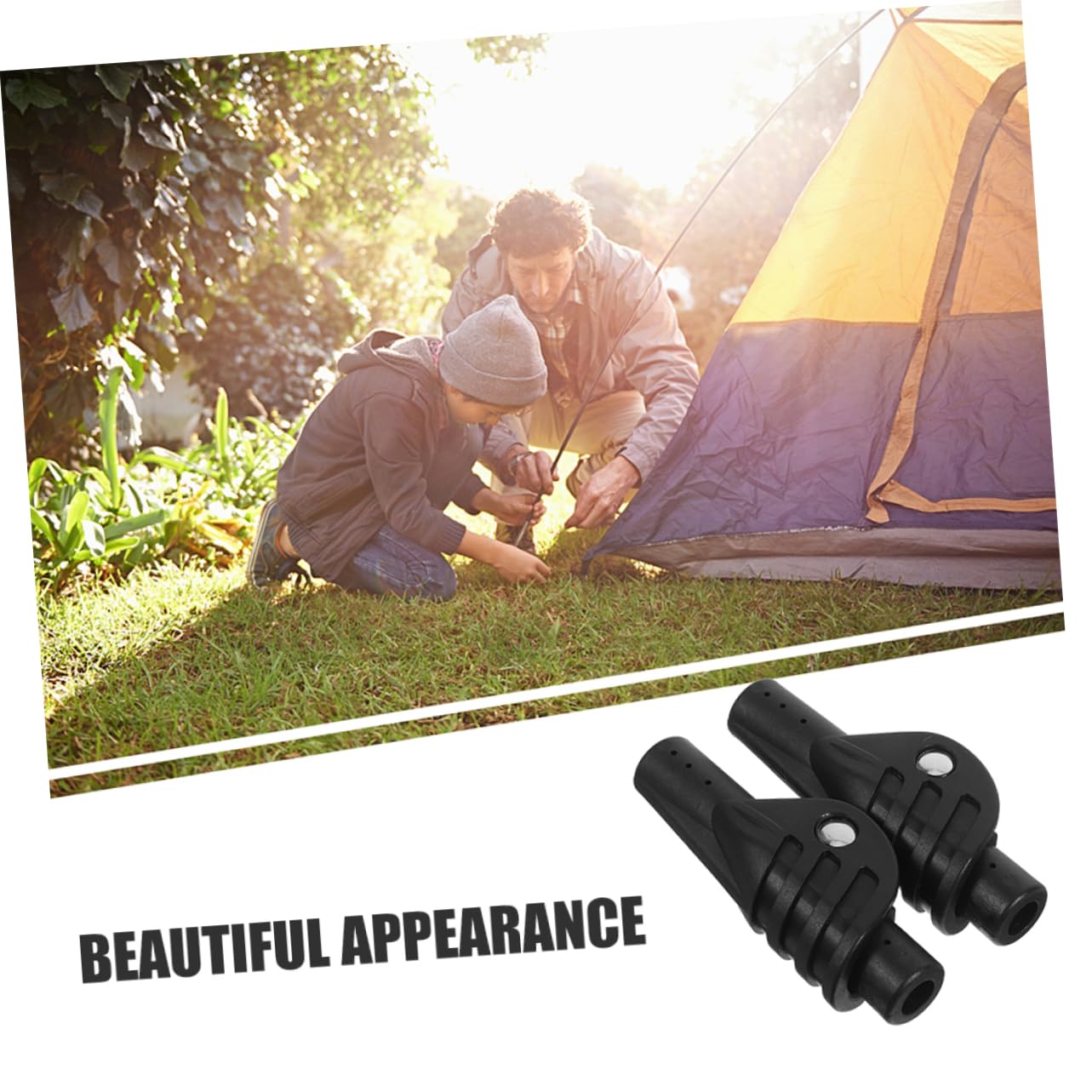 Abaodam Joint De Tente Ajustable Tente Pliante Remplacement Glamping Fournitures De Camping pour Le Camping sous Tente Connecteur De Tente Bricolage Nylon Black