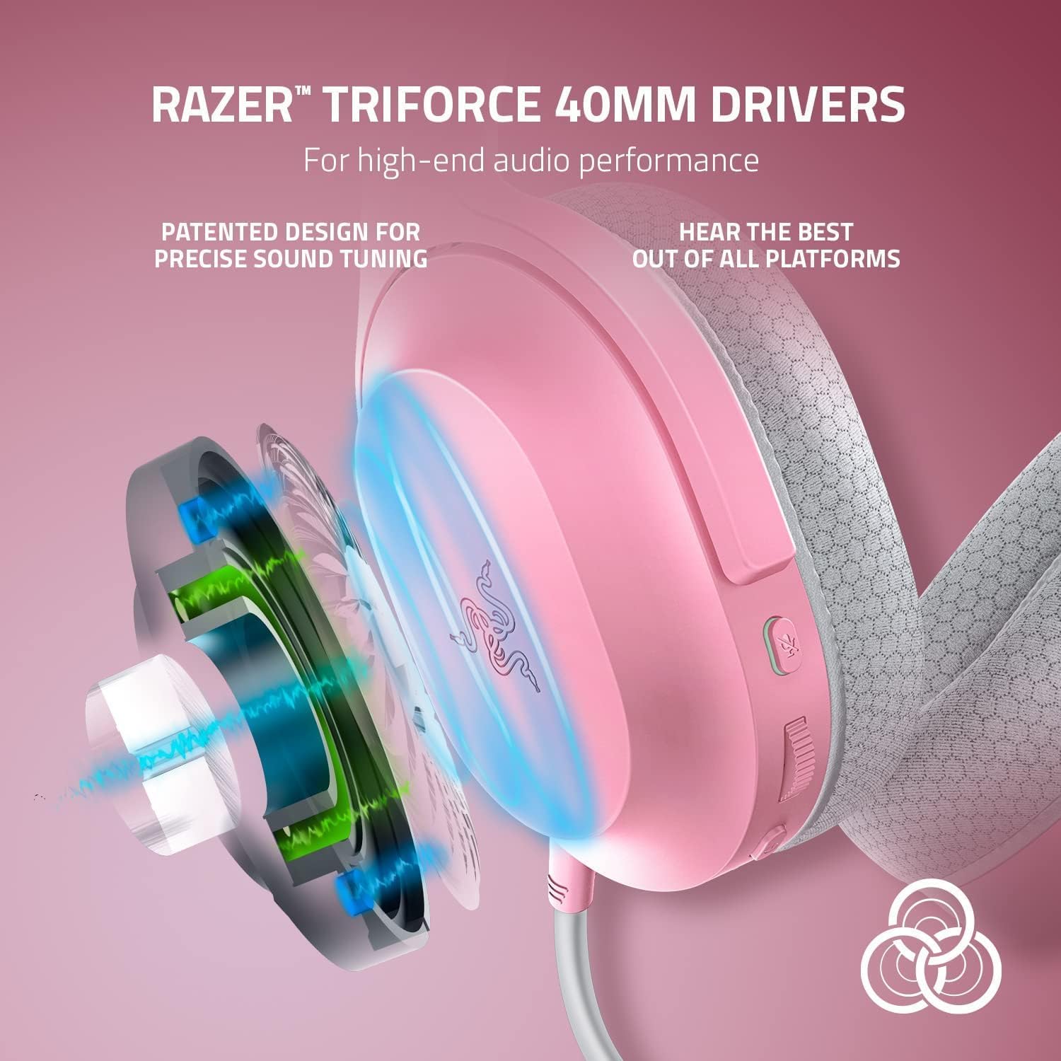 Razer Barracuda X Wireless Multi-Platform Gaming and Mobile Headset: 250g Ergonomic Design- Quartz, Pink (Renewed)