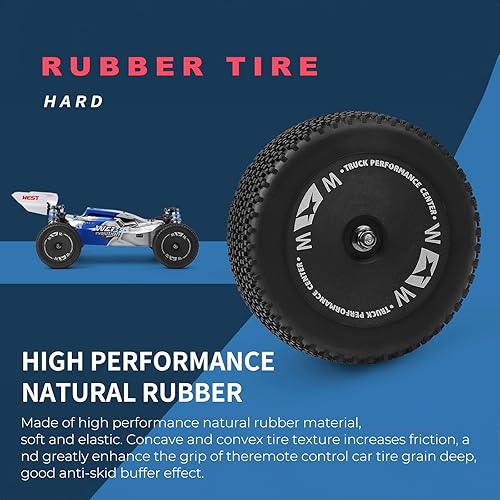 Miniatura 5 de WLtoys 144001 V2 1/14 - Autos de control remoto de alta velocidad 4WD para adultos, diseño de iluminación creativo, hardware y batería mejorados, 43