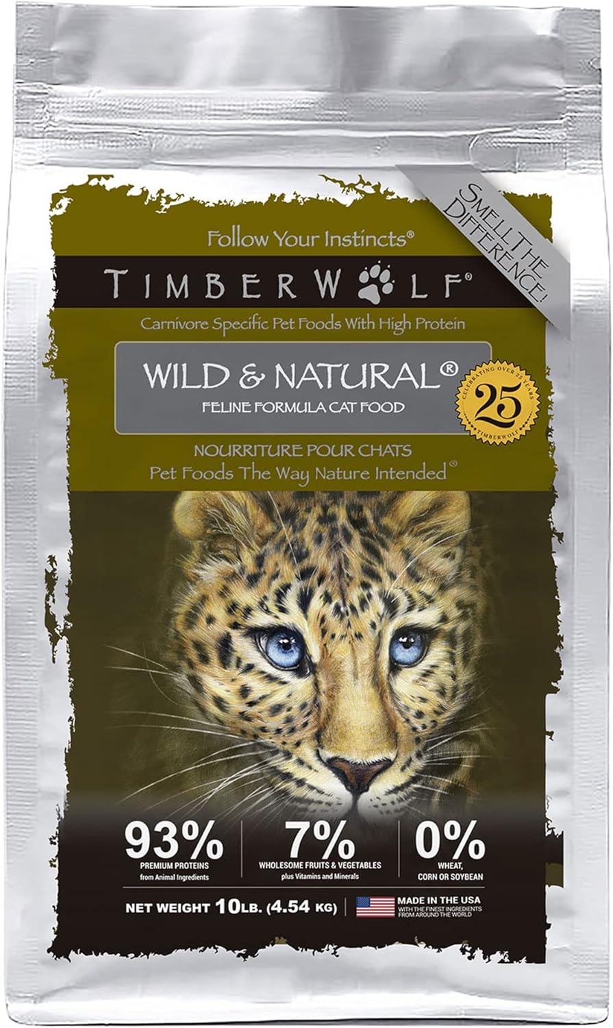 Timberwolf Wild & Natural Chicken Recipe with High Protein Dry Cat Food 10lb