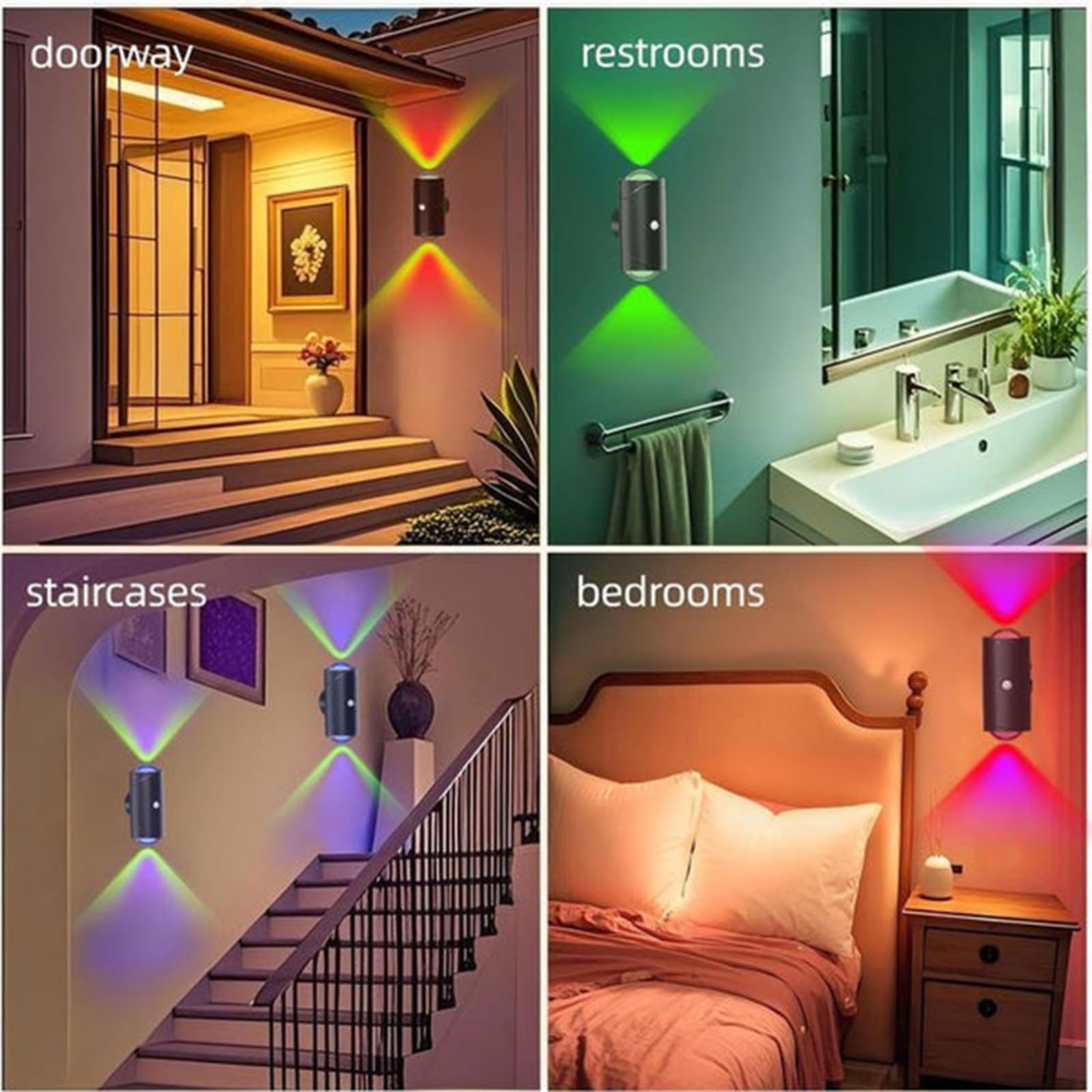 Luce con sensore di movimento magnetico, è possibile spostarsi ovunque, luce con sensore di movimento per interni, lampada da parete a LED con design ricaricabile USB e cuscinetto magnetico