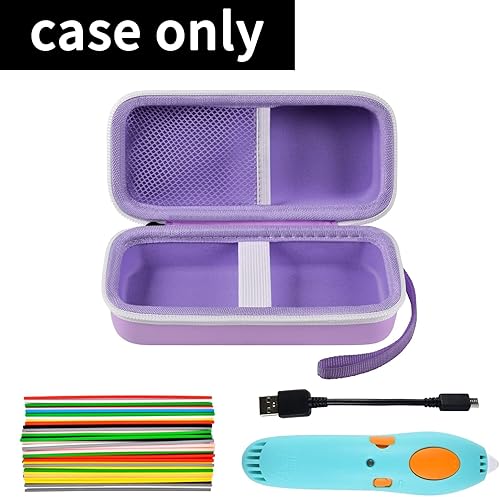 Miniatura 2 de GWCASE Funda compatible con 3Doodler Start+ Essentials para juego de bolígrafos 3D para niños, organizador de almacenamiento para bolígrafos de