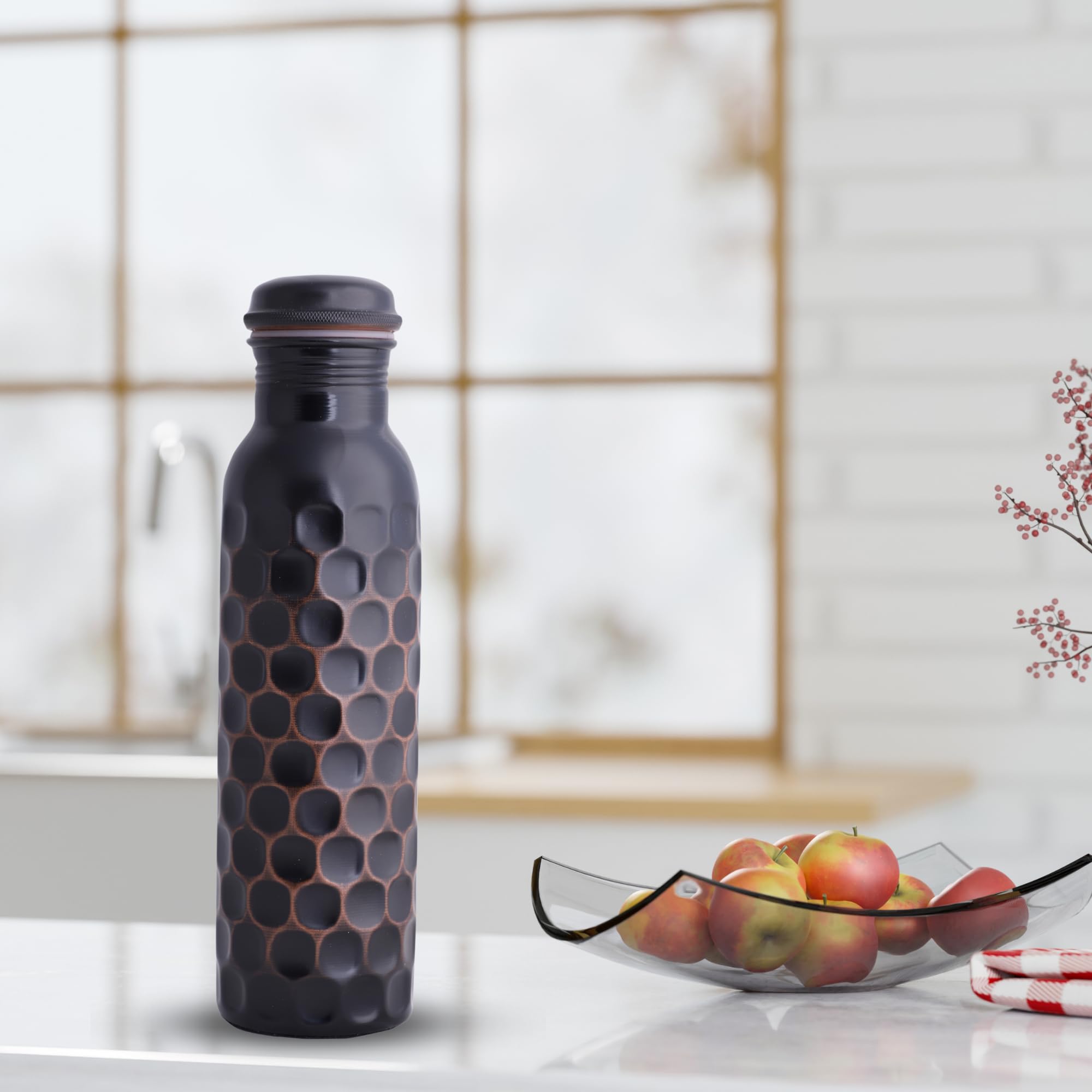 STAGLIFE Pure Copper Water Bottles for Drinking Water for Men Women - Copper Water Bottle Drinking Jug - Copper Vessel Dispenser with Ayurveda Benefits for Sports Fitness Yoga - 33 Ounces