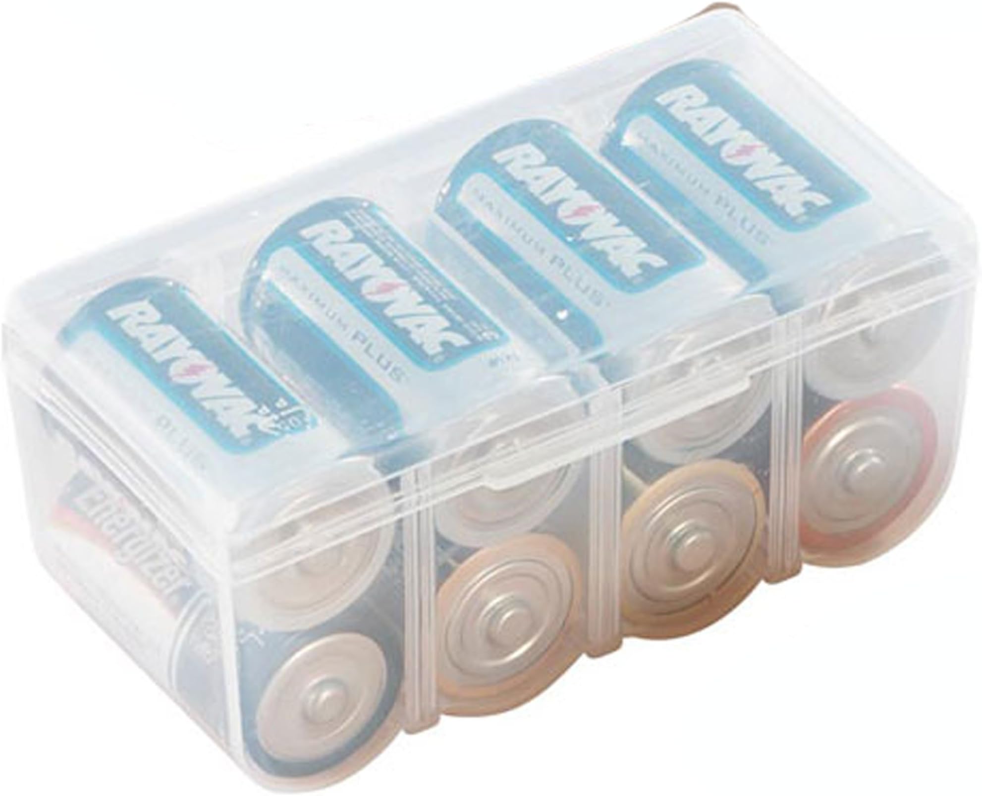 Dial Industries B329Fn Battery Organizer Case, 8 C, Clear