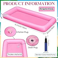 Vista 2 de Leitee Kit de barra inflable para servir incluye bandeja de buffet de ensalada con tapón de drenaje, cubierta de malla para alimentos, bebidas