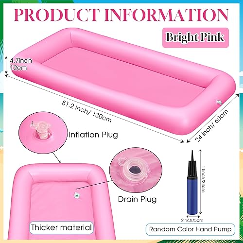 Miniatura 2 de Leitee Kit de barra inflable para servir incluye bandeja de buffet de ensalada con tapón de drenaje, cubierta de malla para alimentos, bebidas