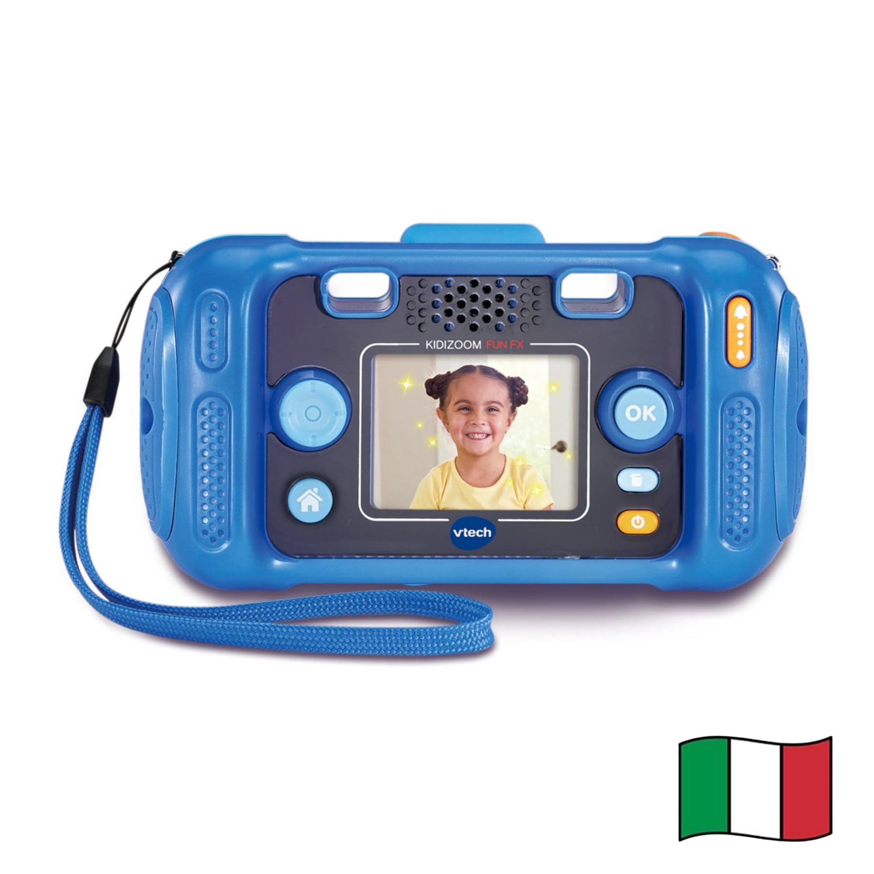 VTech KidiZoom Fun FX Fotocamera Bambini Blu Italiano 3-10 Anni