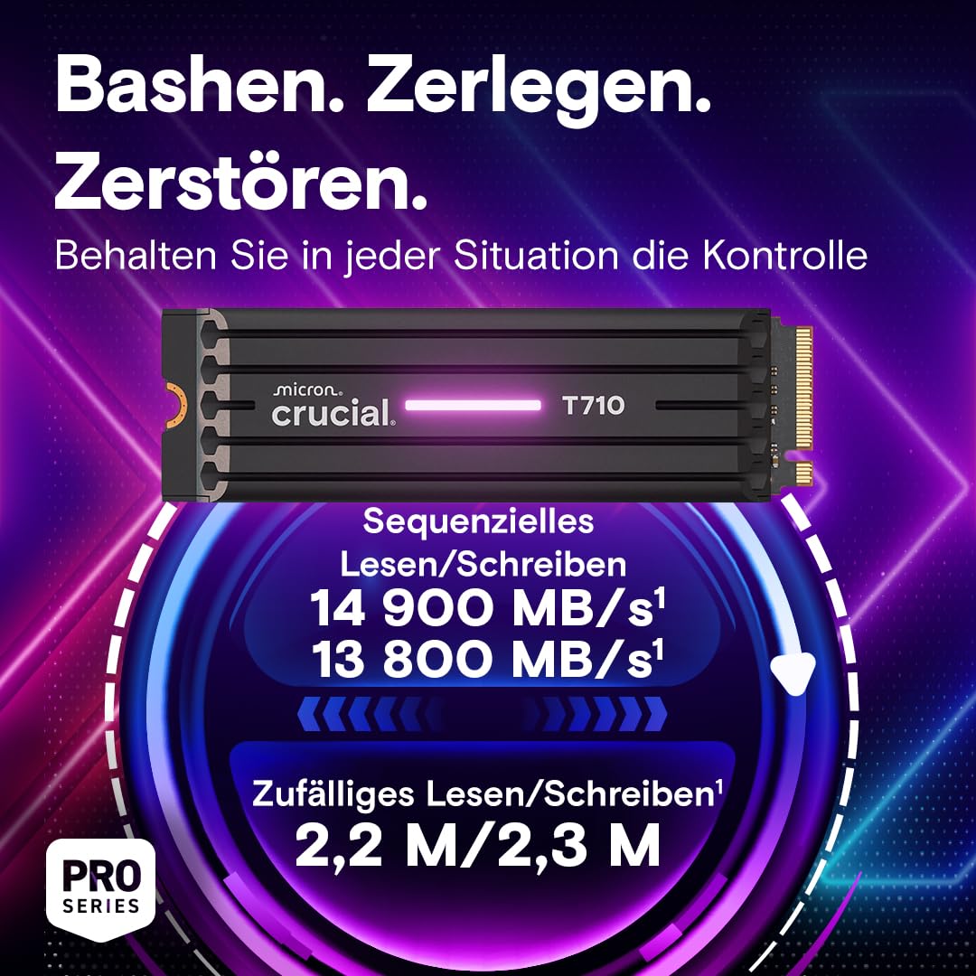 Crucial T710 SSD 1TB für PC & PS5 - bis 14,900 MB/s Lesegeschwindigkeit - Dettaglio