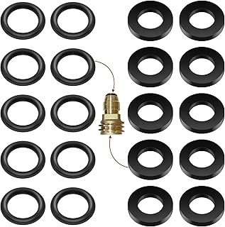 Propane Tank Gasket and 10Pcs O-Rings for All Soft Nose P.O.L. Fittings, Soft Rubber Leakage-Proof Sealing, Fit for Propane Gas Adapters, Connectors, Valves, Regulators, Accessories