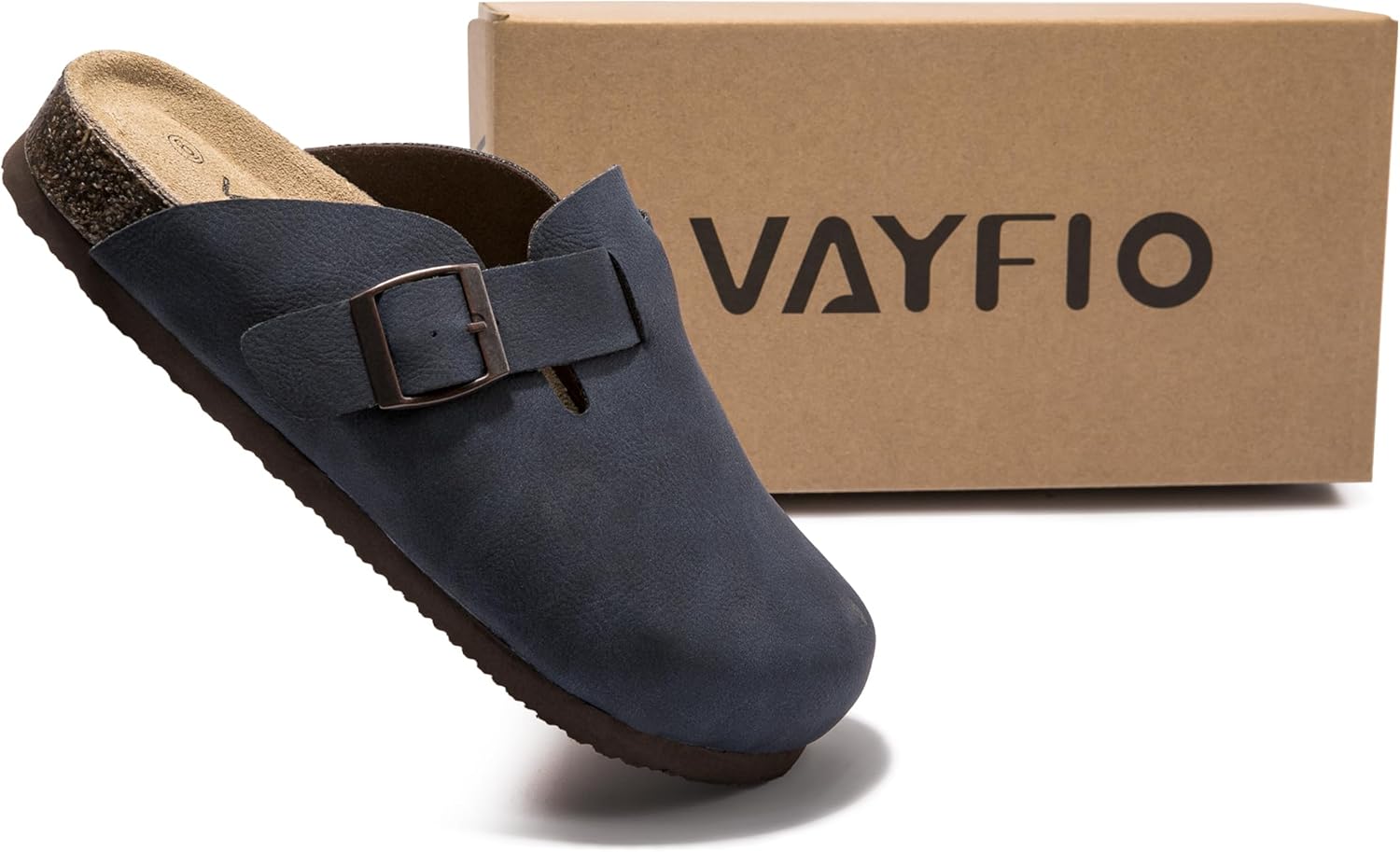 Suede Clogs Potato Shoes Cork Footbed Sandals Comfort Mules with Arch Support Slip On Slippers - Image 5