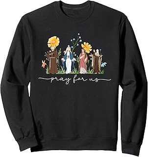 Catholic Saints Floral Women Religious Men Women Kids Sweatshirt