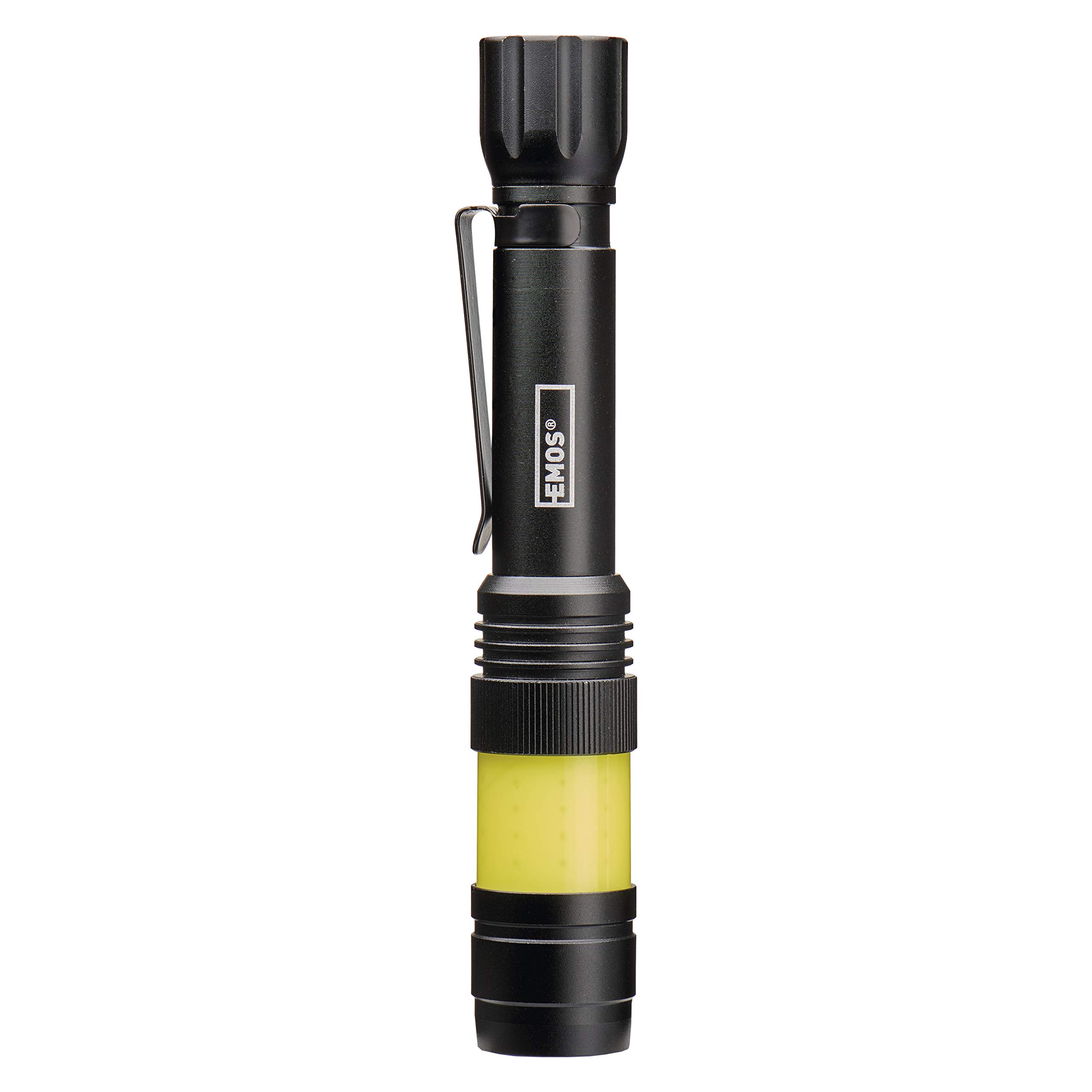 EMOS Torcia a LED in metallo impermeabile con cinturino da polso, IP44, ultra leggera, con 3 modalità di luce, luminosità 330 lm, portata 120 m, durata fino a 27 pezzi