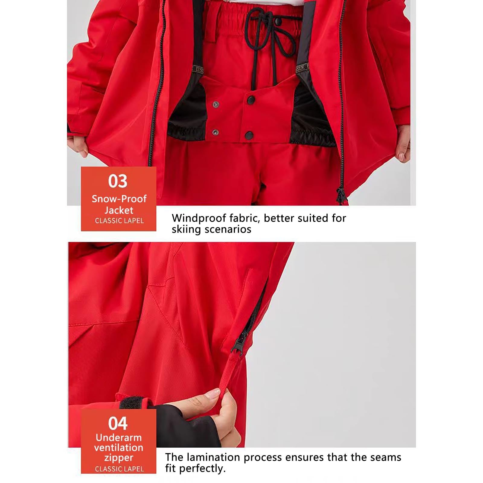 Warme Skijacke Damen Wasserdicht - Winddicht Ski jacken Herren Outdoorjacke Reisen Treking Softshelljacke Sportjacke mit Kapuze Schneejacke Warm Mantel Snowboardjacke