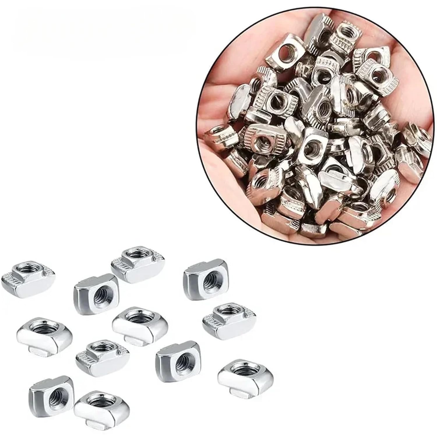 10-30pc Slide T Nut M3 M4 M5 M6 M8 Aluminium Profile Fastener Connector T-Nuts(4040 M4 X 20pcs)