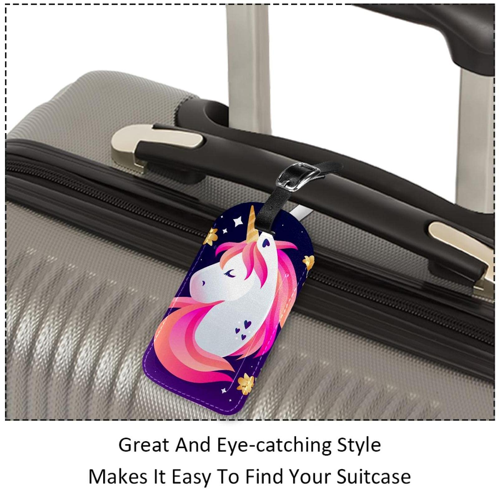 étiquette Silicone Avion Étiquettes Bagage Licorne - Lot De 2 Étiquettes Valise Silicone Pour Voyage - Identification Facile