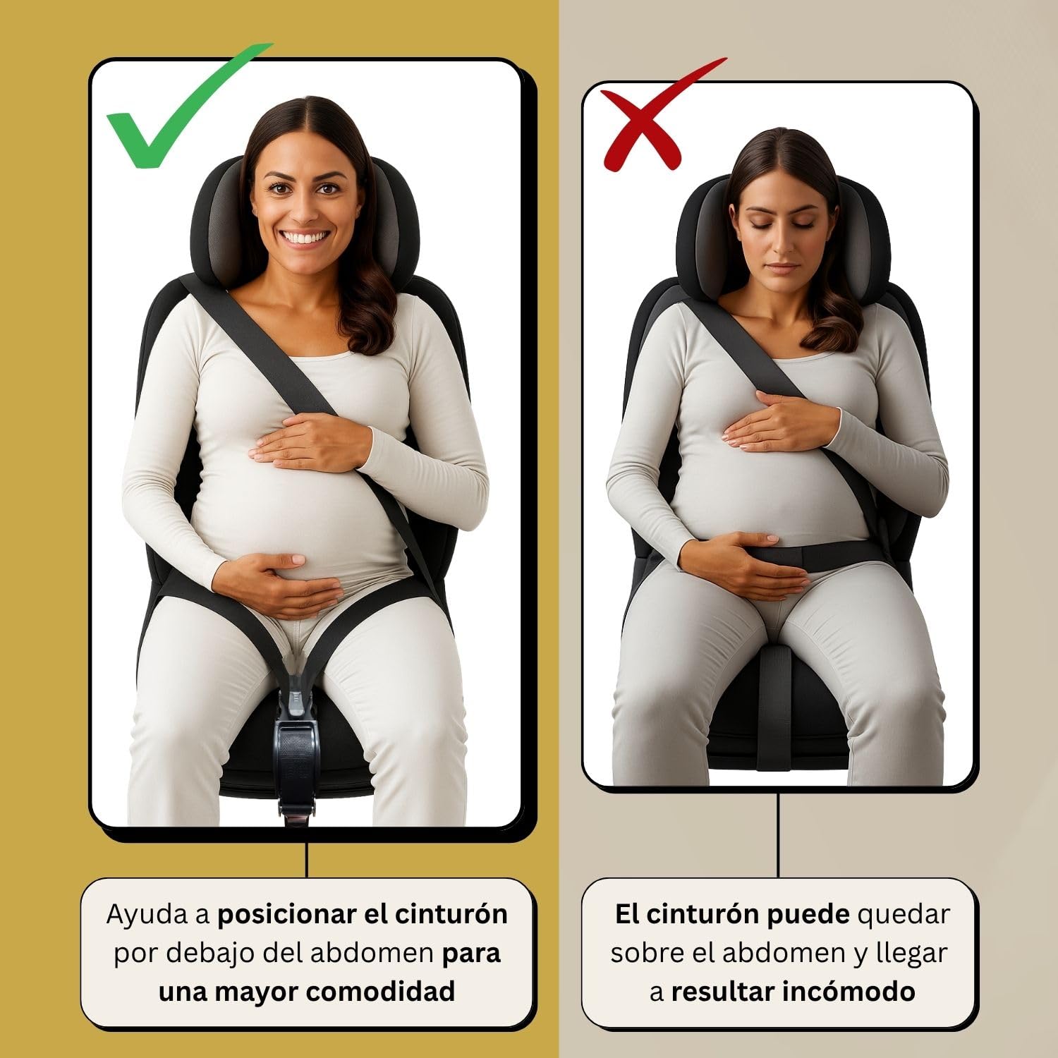 Adaptador de Cinturón Embarazada Coche Homologado | Accesorio Seguro con Hebilla Metálica | Incluye Hombrera Acolchada + Herramienta Multifunción + QR con Guías | Regalo Ideal para Premamás — view 6