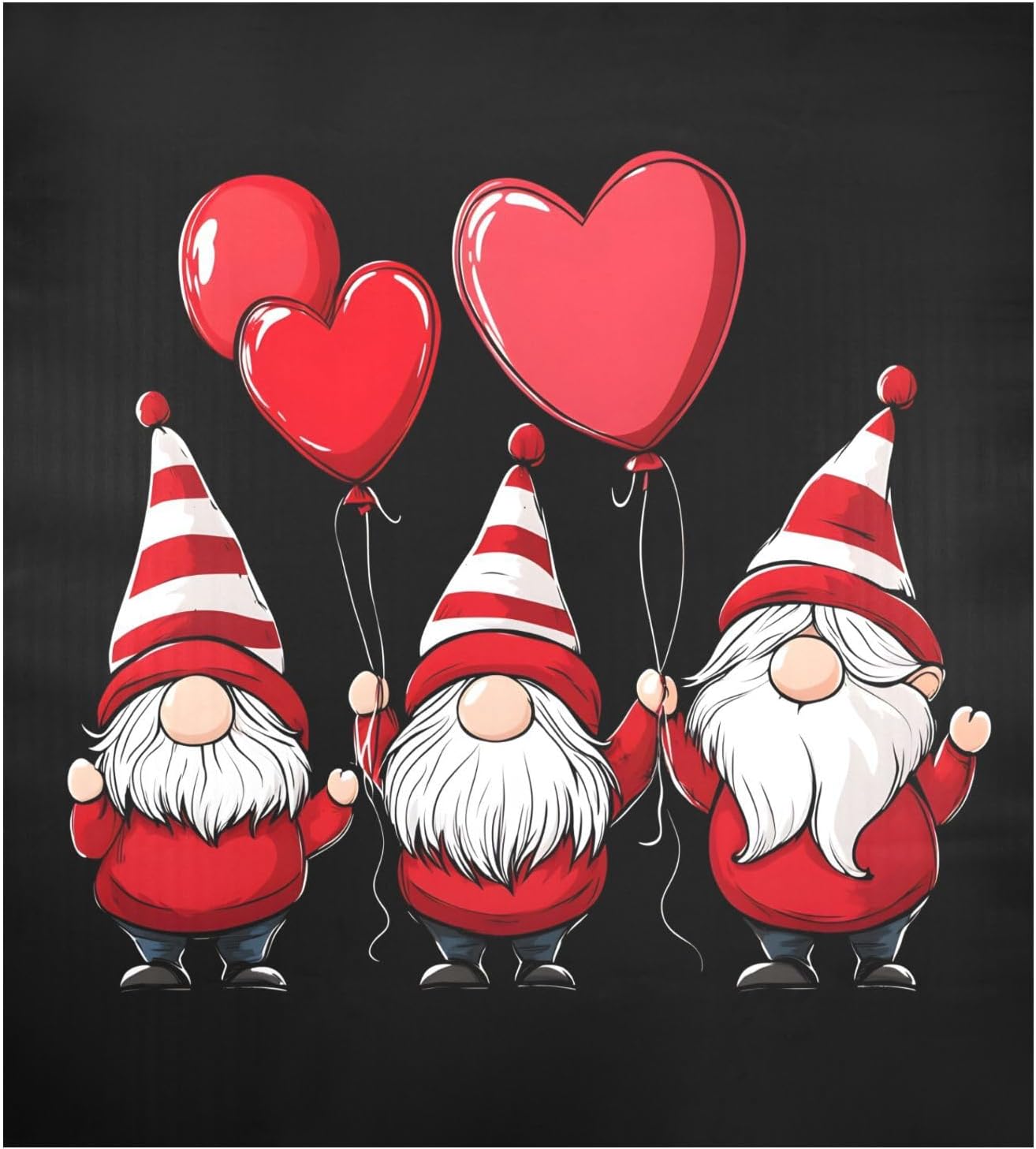 Dishwasher Magnet Cover Large Magnetic Stickers Red Gnome Love Front Dishwasher Cover Reusable Decal for Home Kitchen Refrigerator Decorative Lid Washing Machine Laundry