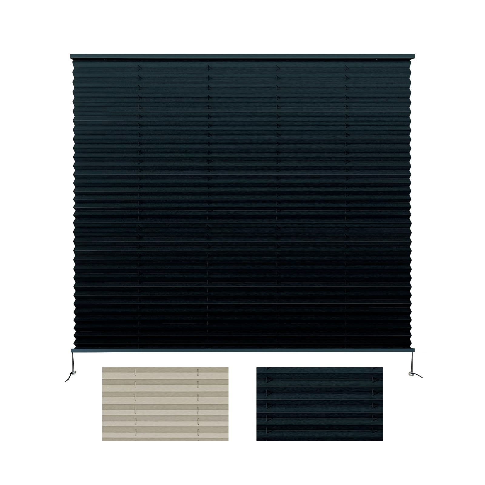 RV Blinds,RV Pleated Shades,RV Window Shades,Camper Blinds,RV Window Blinds for RV Camper Travel Trailers Motorhome's Window 32" W x 24" L Black
