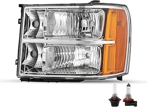 Miniatura 7 de Conjunto de faros halógenos compatible con GMC 2007-2013 Sierra 15002007-2014 Sierra 2500HD 3500HD  09-13 Sierra Hybrid lado del pasajero y del