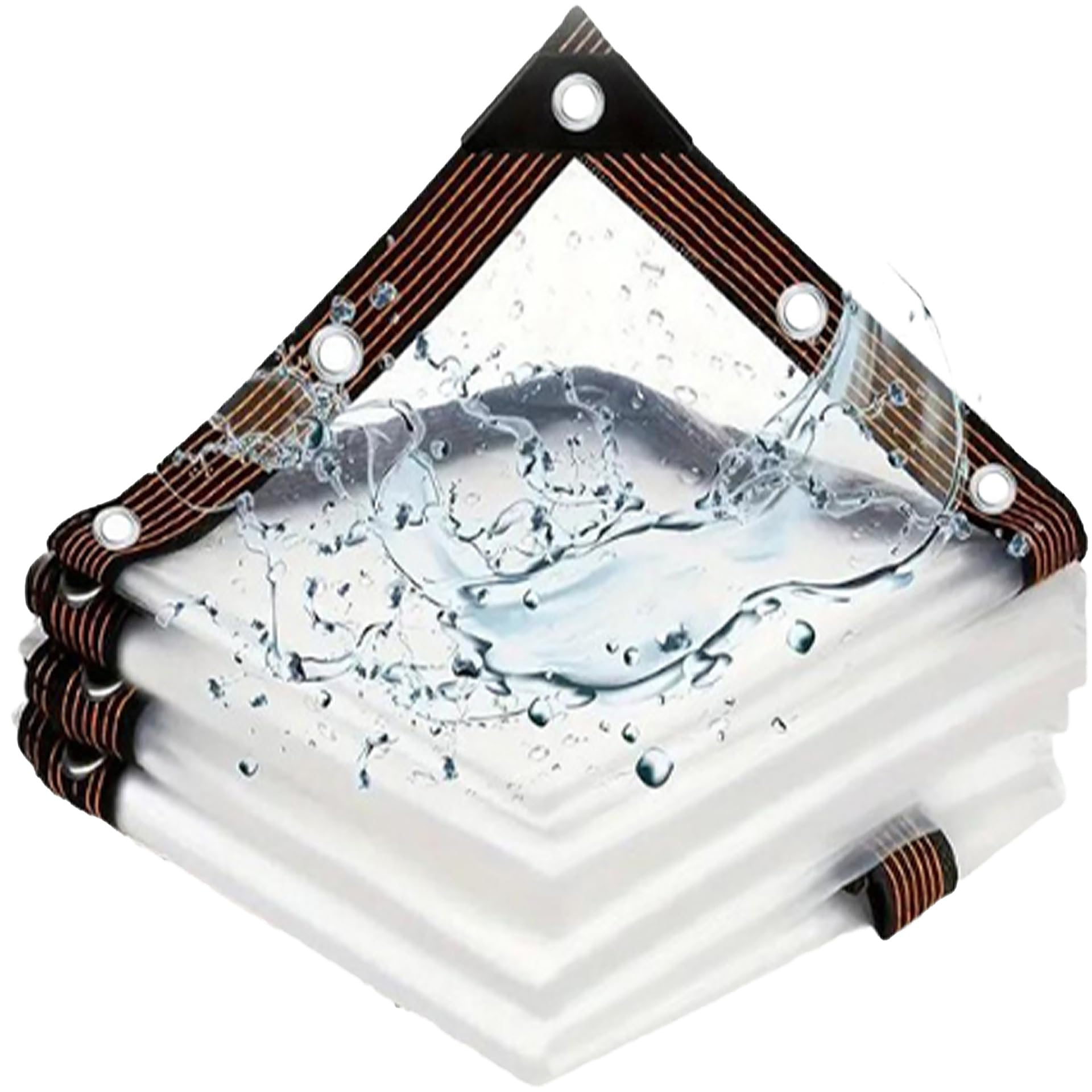 Lona impermeable exterior 150x485 cm de protección resistente con cuerda para jardín y piscina