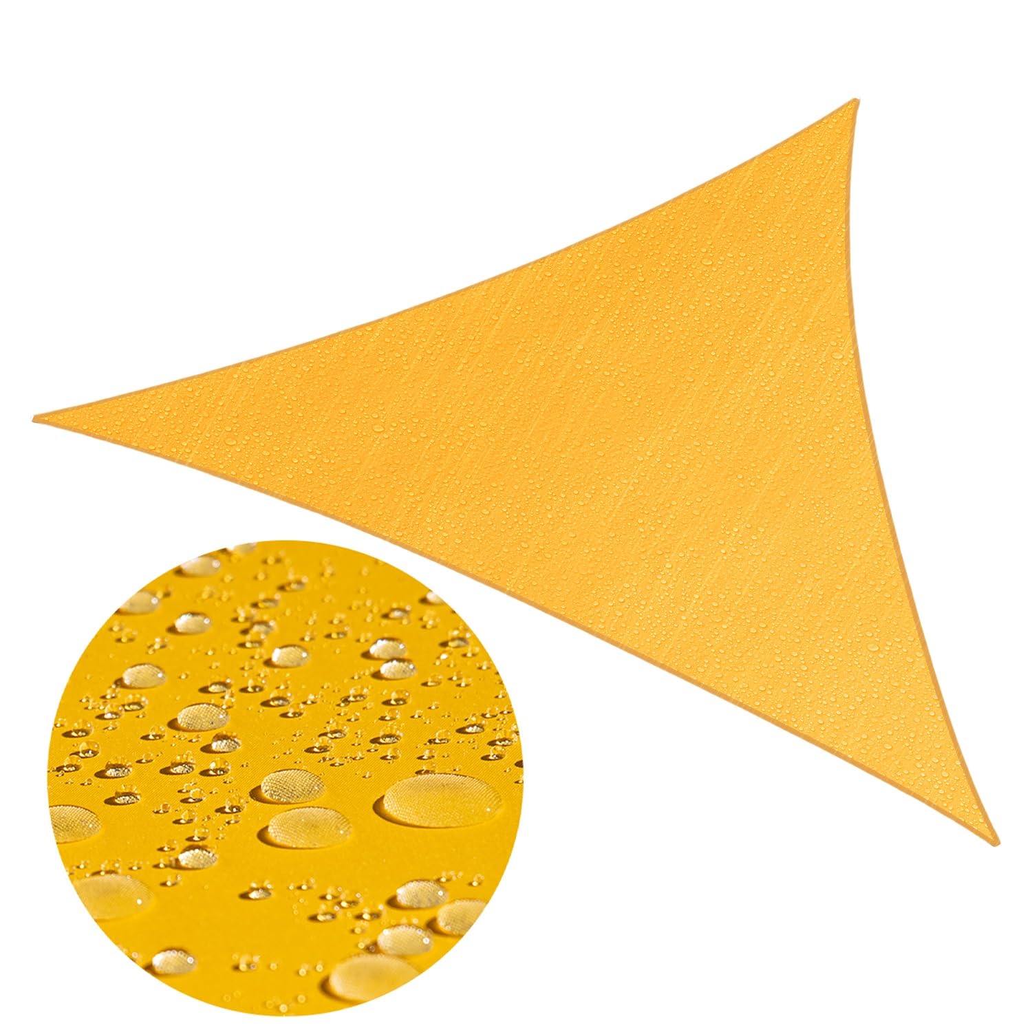 Photo 1 of ShadeMart 12' x 12' x 12' Yellow Waterproof Shade Sail Triangle Sun Shade Sail 95% UV Resistant Canopy Awning Shelter Sunshade for Backyard Patio Deck Balcony Pergola Garden