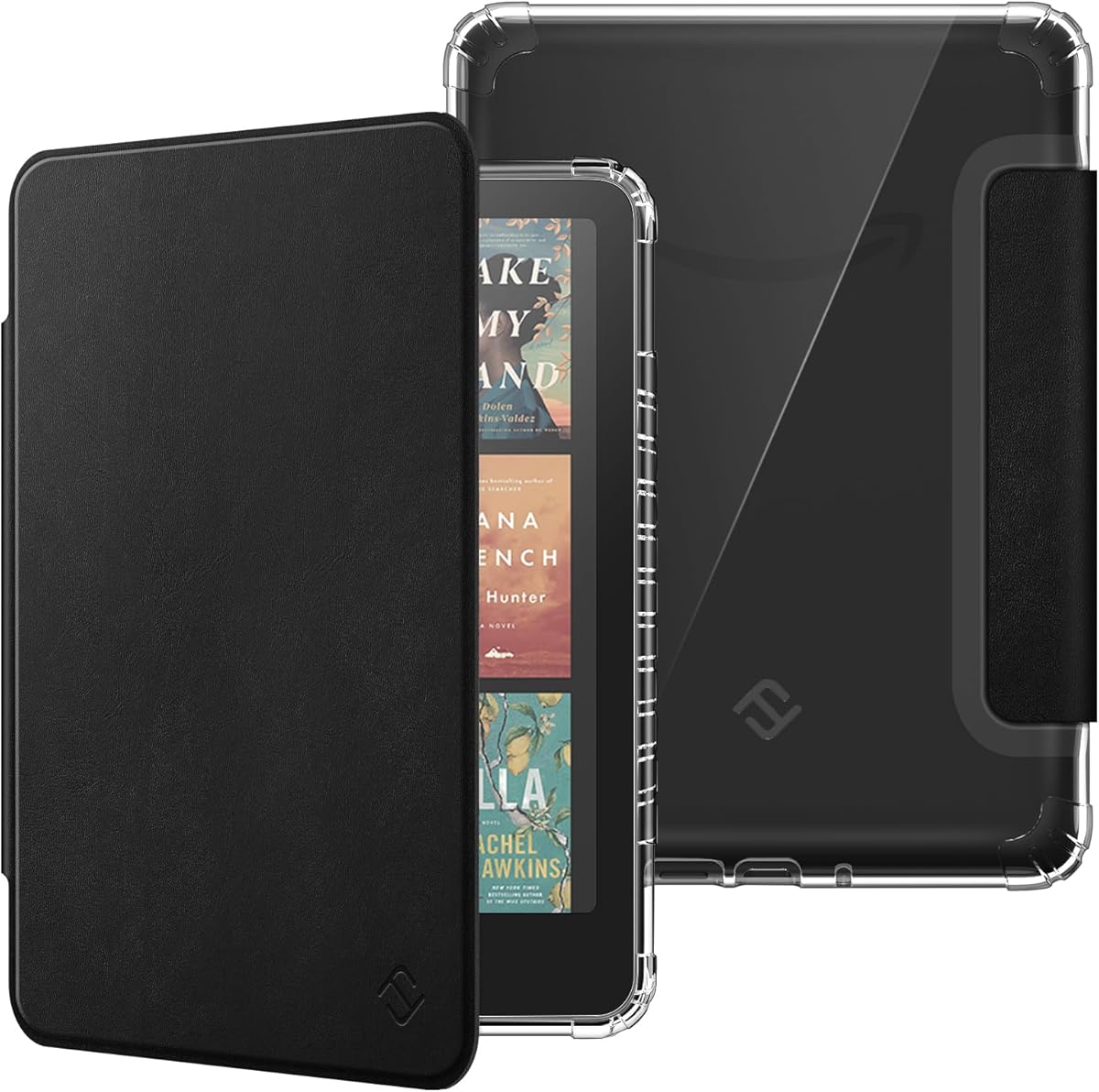 Fintie Case for 7" All-New Kindle Paperwhite (12th Generation, 2024) and Kindle Colorsoft, Ultra Clear Soft Light Transparent TPU Back Cover Auto Wake/Sleep, Black